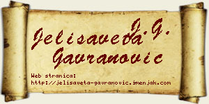 Jelisaveta Gavranović vizit kartica